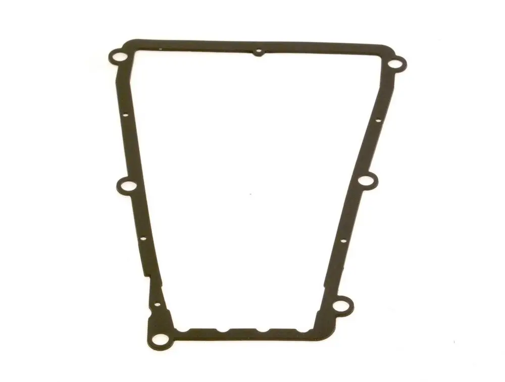 Dichtung in rechteckiger Form aus schwarzem Material, passend für verschiedene Anwendungen, erkennbar als Bosch-Komponente mit mehreren Befestigungslöchern.